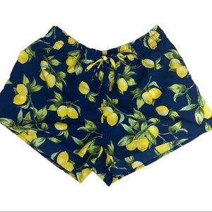 Lemon Print Lounge Shorts